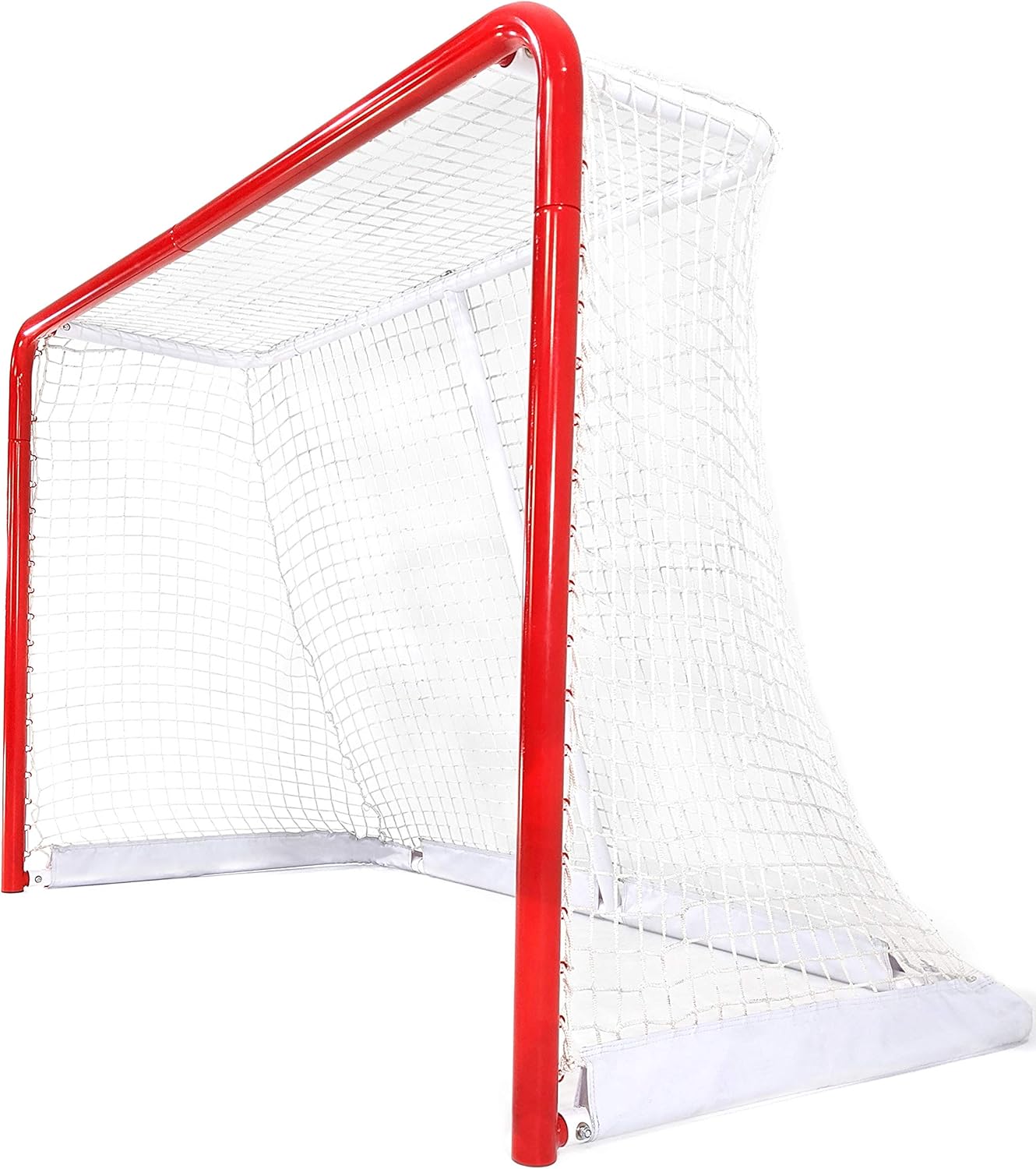 Competitive Series 6’ x 4’ Hockey Goal, White/Red (SSHG6400)