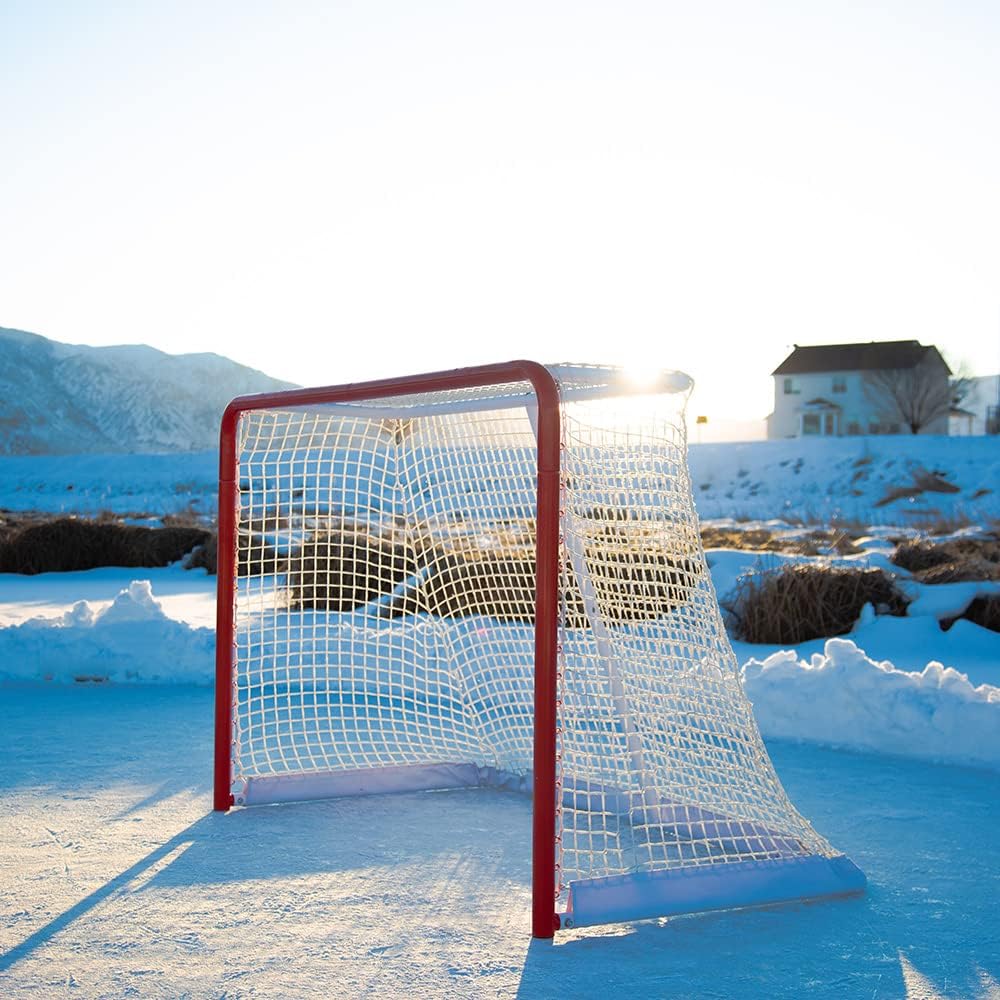 Competitive Series 6’ x 4’ Hockey Goal, White/Red (SSHG6400)