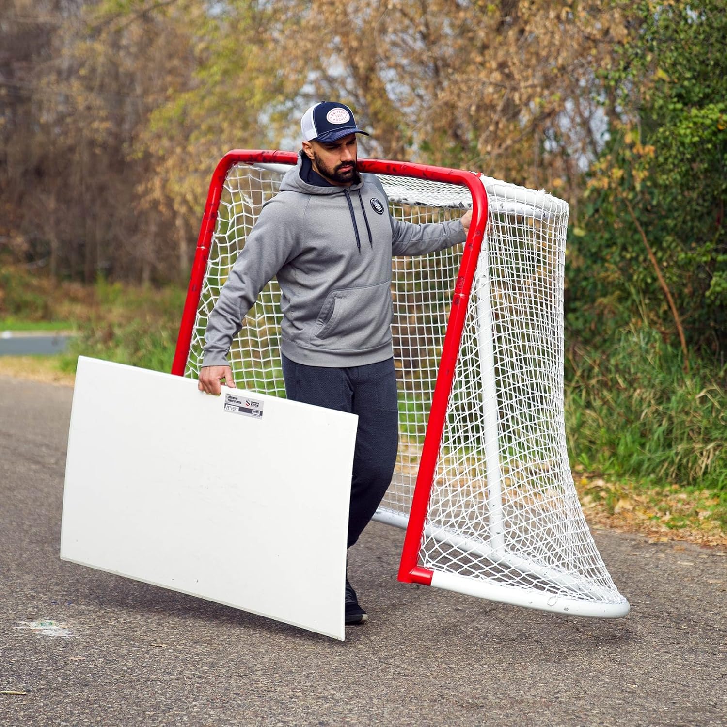 Snipers Edge Hockey - Backyard Goal - 6' x 4' Hockey Net with Heavy-Duty Steel Frame